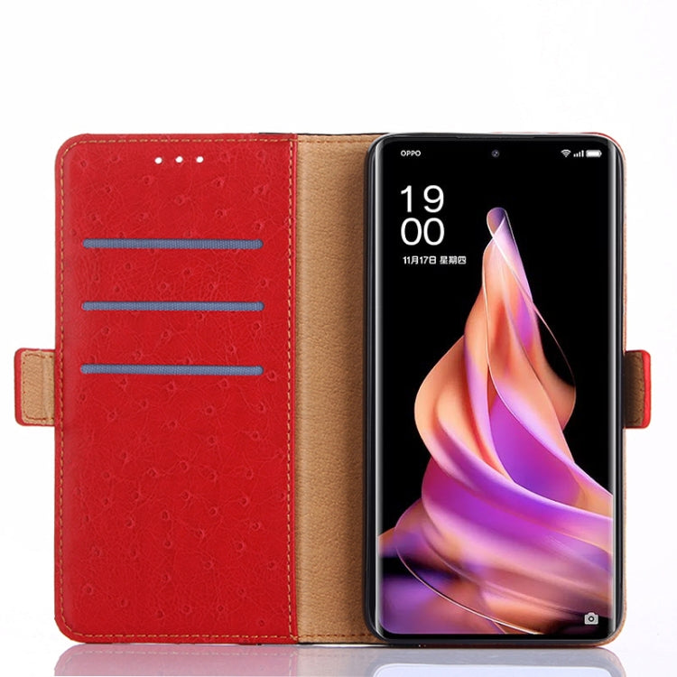 For OPPO Reno9 5G / Reno9 Pro 5G Ostrich Texture Flip Leather Phone Case