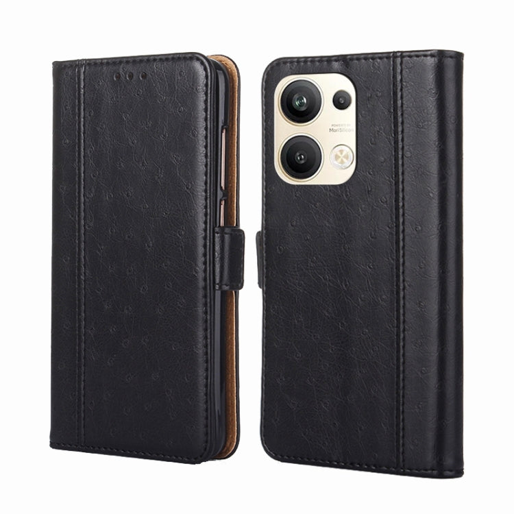 For OPPO Reno9 Pro+ 5G Ostrich Texture Flip Leather Phone Case