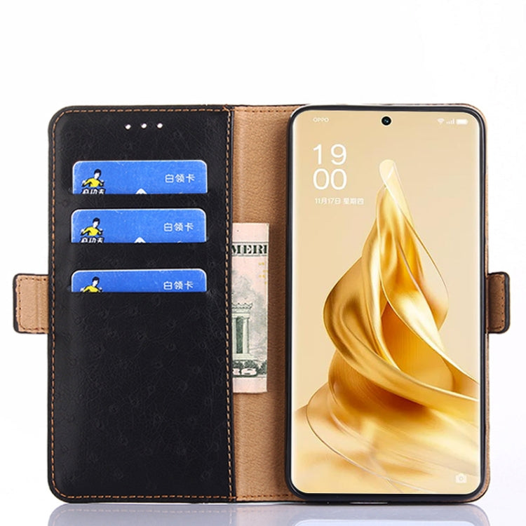 For OPPO Reno9 Pro+ 5G Ostrich Texture Flip Leather Phone Case