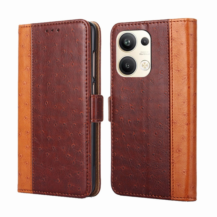 For OPPO Reno9 Pro+ 5G Ostrich Texture Flip Leather Phone Case