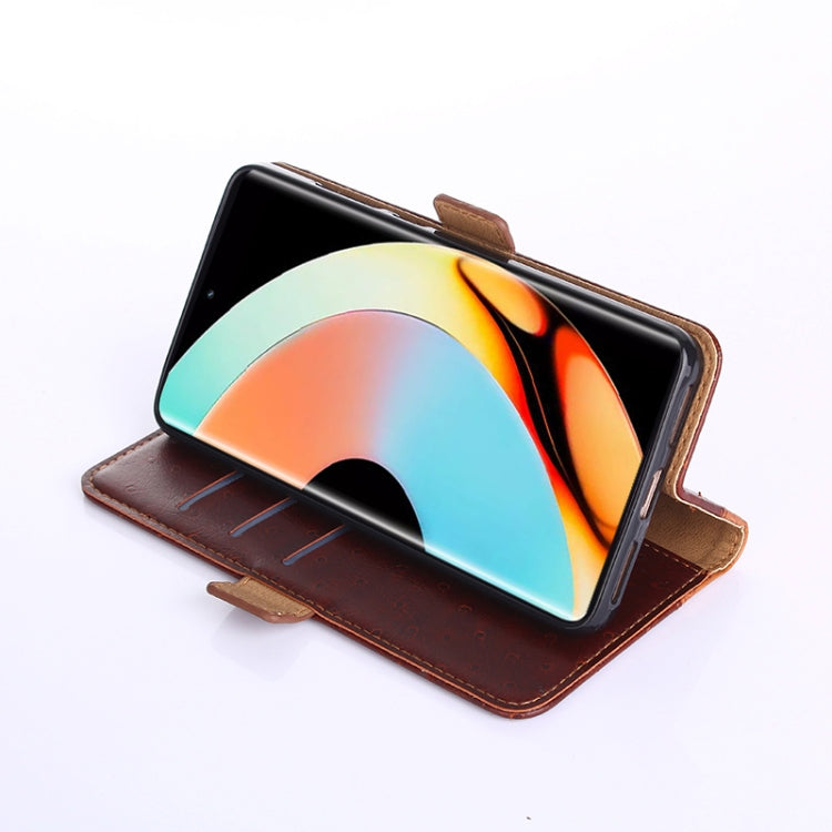 For Realme 10 Pro+ 5G Ostrich Texture Flip Leather Phone Case