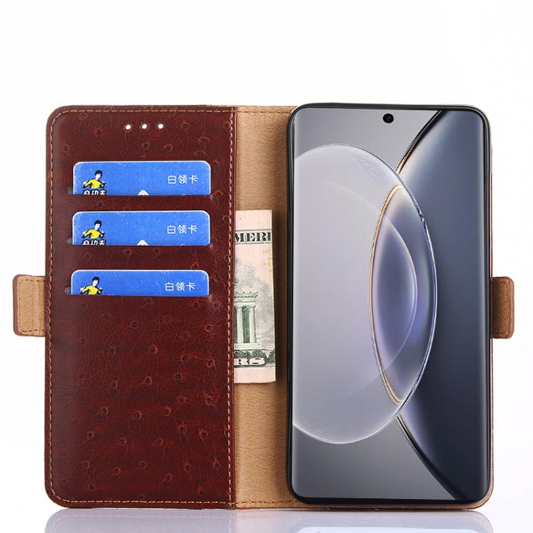For vivo X90 Pro 5G Ostrich Texture Flip Leather Phone Case