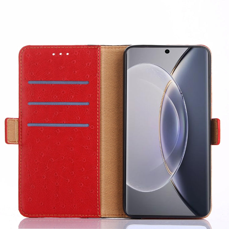 For vivo X90 Pro 5G Ostrich Texture Flip Leather Phone Case