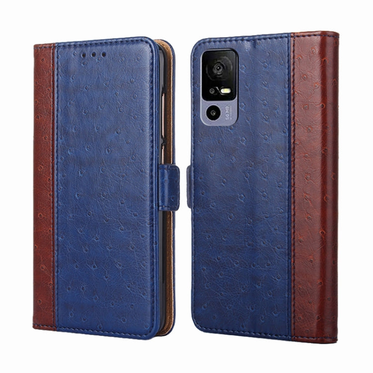 For TCL 40R 5G Ostrich Texture Flip Leather Phone Case