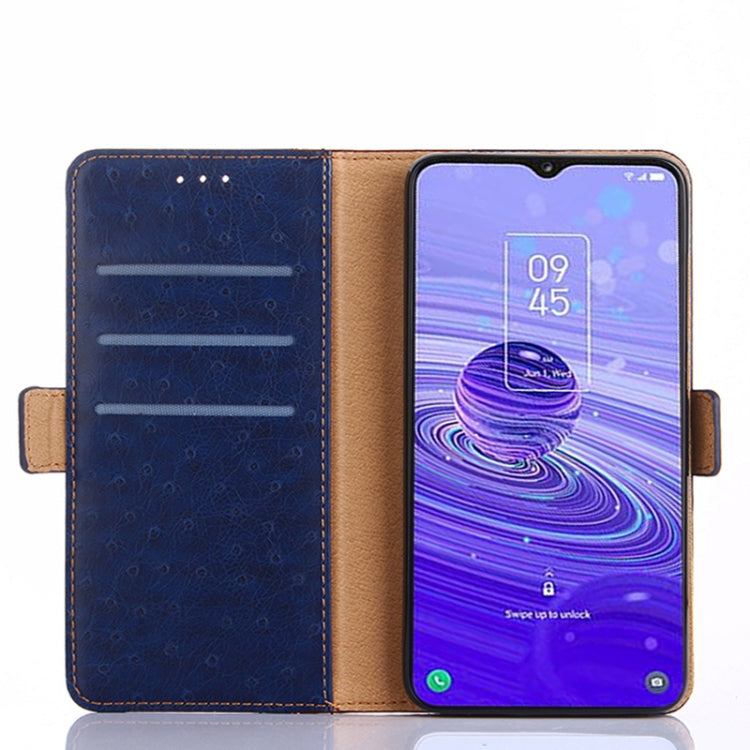 For TCL 40R 5G Ostrich Texture Flip Leather Phone Case