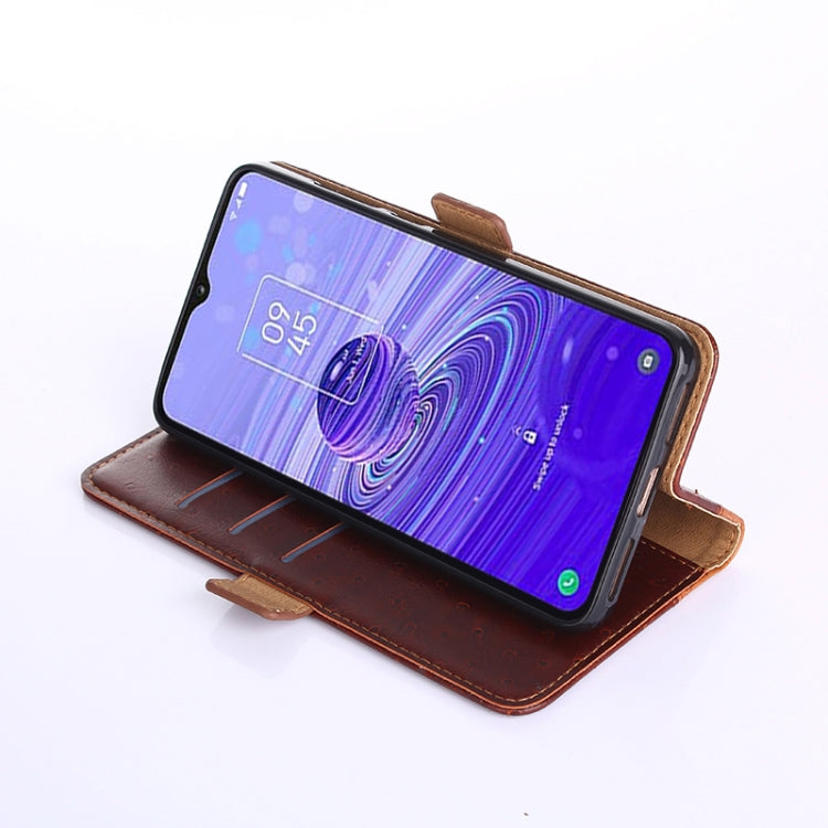 For TCL 40R 5G Ostrich Texture Flip Leather Phone Case