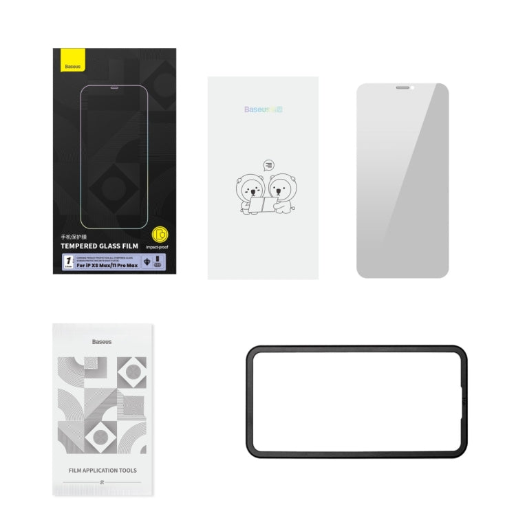 For iPhone XS Max/11 Pro Max Baseus 0.4mm Corning Peep-proof Tempered Glass Film