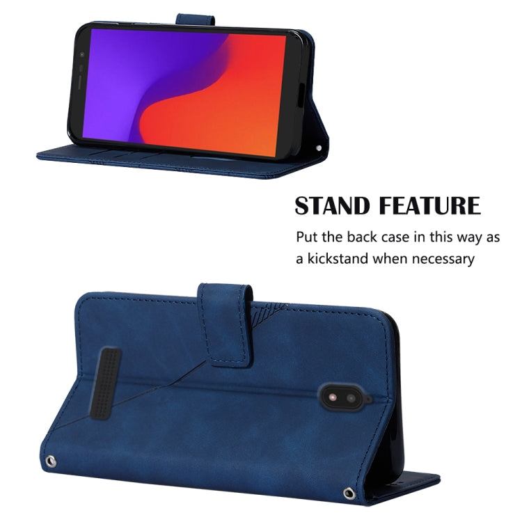 For BLU View 2 2020/2022 Crossbody 3D Embossed Flip Leather Phone Case