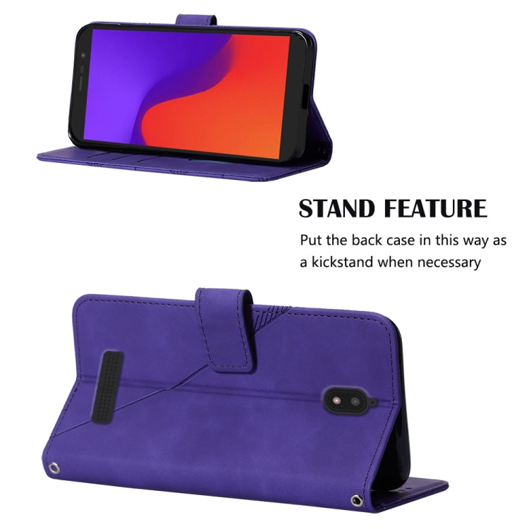 For BLU View 2 2020/2022 Crossbody 3D Embossed Flip Leather Phone Case