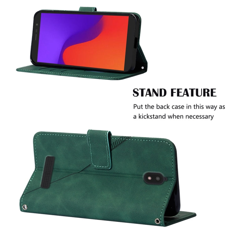 For BLU View 2 2020/2022 Crossbody 3D Embossed Flip Leather Phone Case