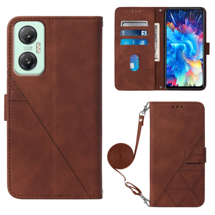 For Infinix Hot 20 5G Crossbody 3D Embossed Flip Leather Phone Case