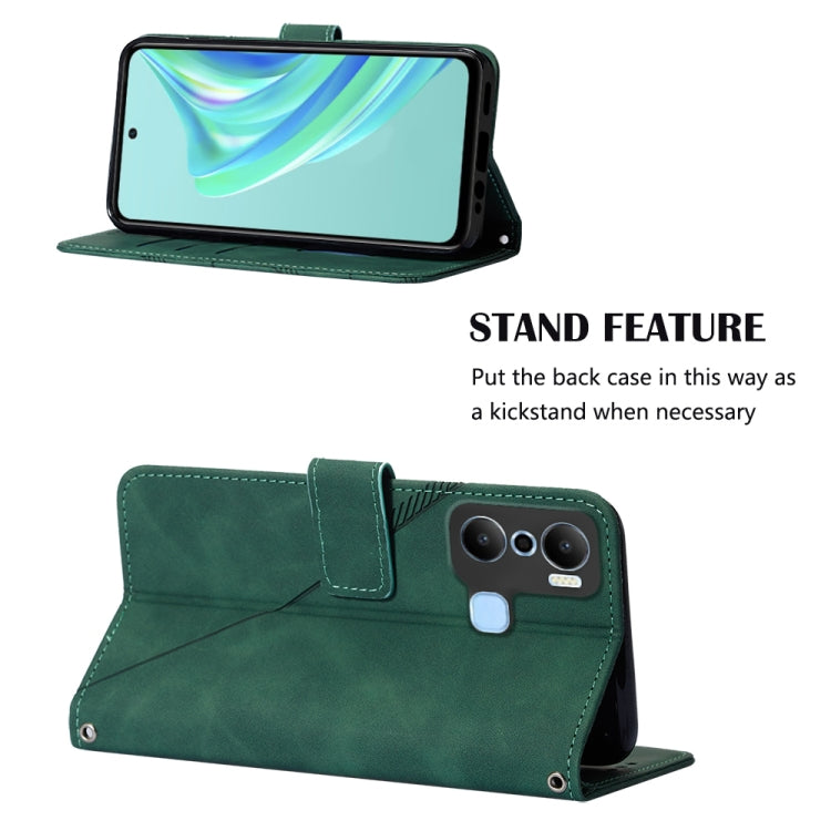 For Infinix Hot 20 Play Crossbody 3D Embossed Flip Leather Phone Case