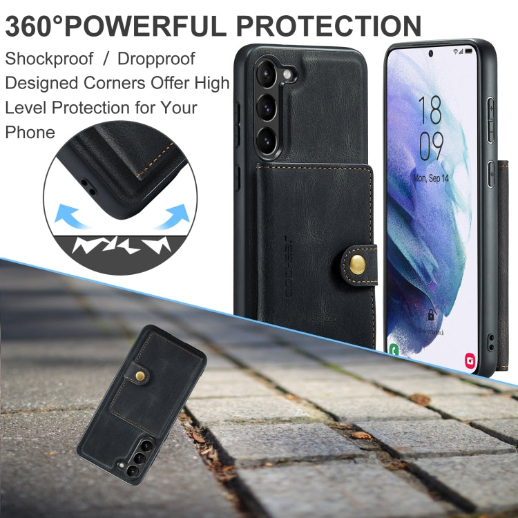 For Samsung Galaxy S23+ 5G JEEHOOD Retro Magnetic Detachable Wallet Phone Case