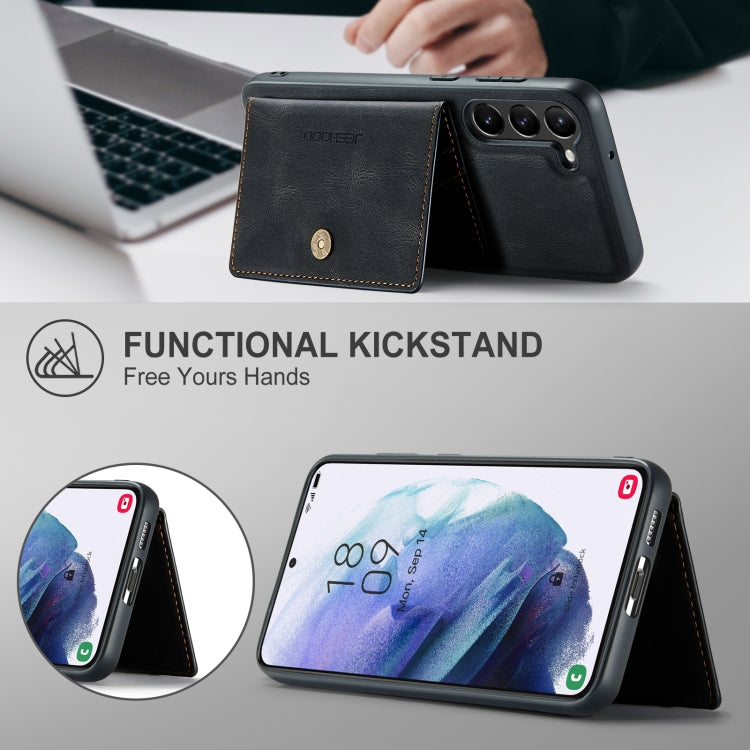 For Samsung Galaxy S23+ 5G JEEHOOD Retro Magnetic Detachable Wallet Phone Case