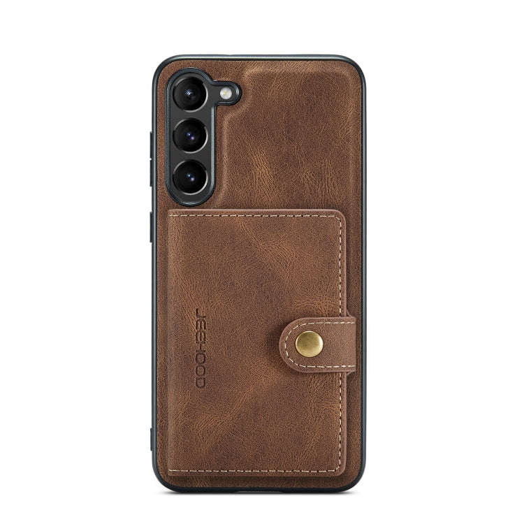 For Samsung Galaxy S23+ 5G JEEHOOD Retro Magnetic Detachable Wallet Phone Case