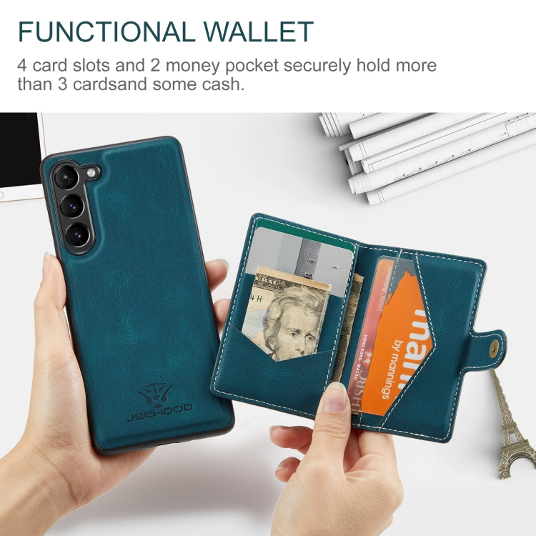 For Samsung Galaxy S23+ 5G JEEHOOD Retro Magnetic Detachable Wallet Phone Case