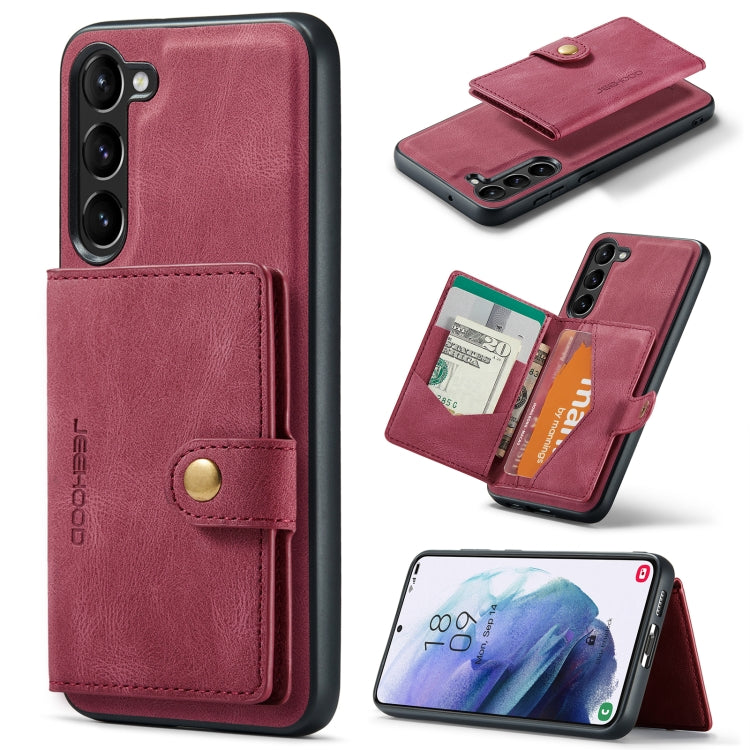 For Samsung Galaxy S23+ 5G JEEHOOD Retro Magnetic Detachable Wallet Phone Case