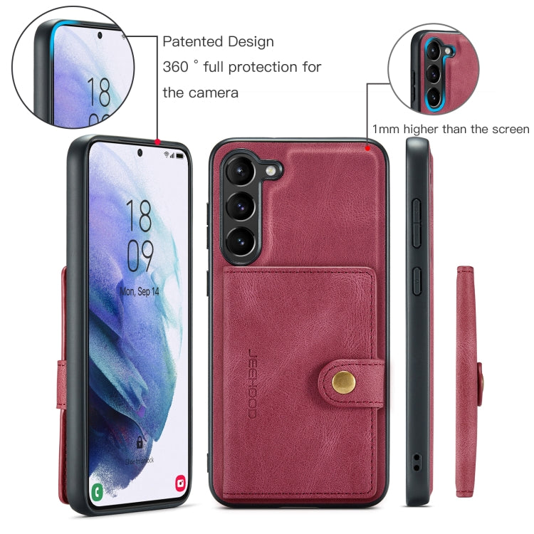 For Samsung Galaxy S23+ 5G JEEHOOD Retro Magnetic Detachable Wallet Phone Case