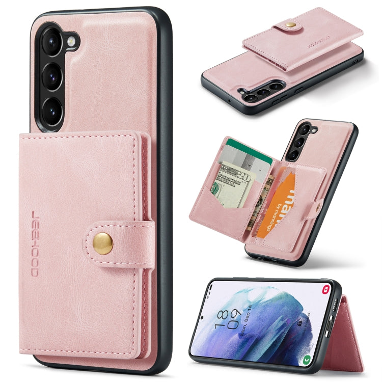 For Samsung Galaxy S23+ 5G JEEHOOD Retro Magnetic Detachable Wallet Phone Case