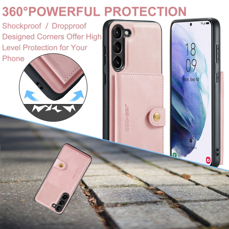 For Samsung Galaxy S23+ 5G JEEHOOD Retro Magnetic Detachable Wallet Phone Case