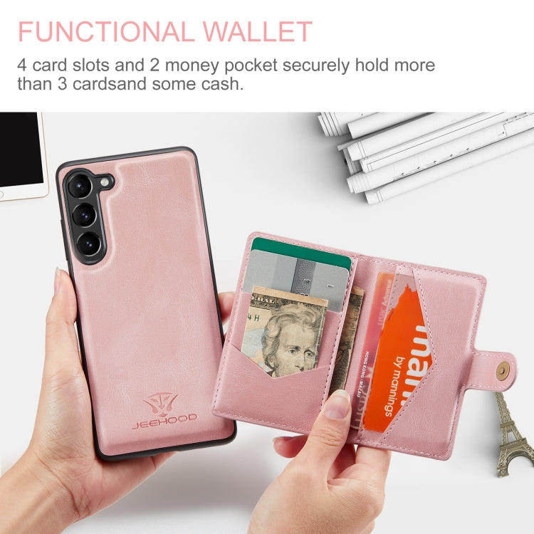 For Samsung Galaxy S23+ 5G JEEHOOD Retro Magnetic Detachable Wallet Phone Case