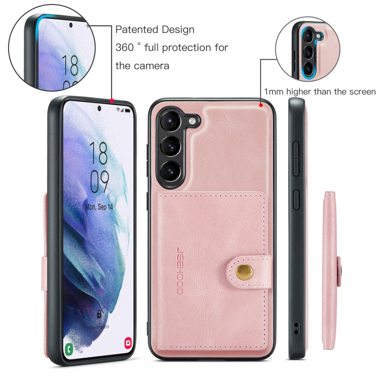 For Samsung Galaxy S23+ 5G JEEHOOD Retro Magnetic Detachable Wallet Phone Case