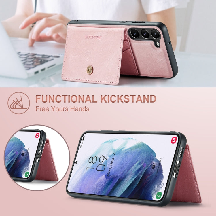 For Samsung Galaxy S23+ 5G JEEHOOD Retro Magnetic Detachable Wallet Phone Case
