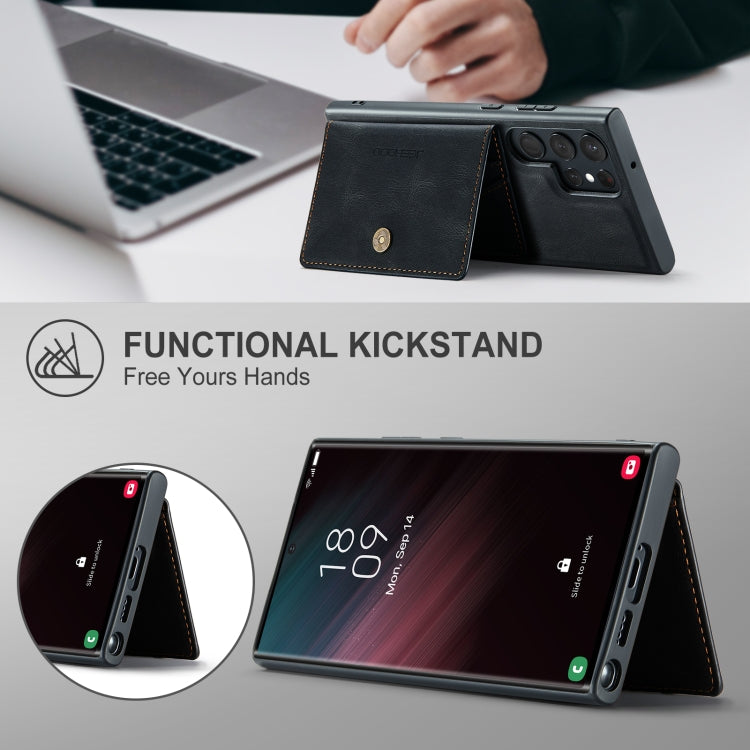 For Samsung Galaxy S23 Ultra 5G JEEHOOD Retro Magnetic Detachable Wallet Phone Case