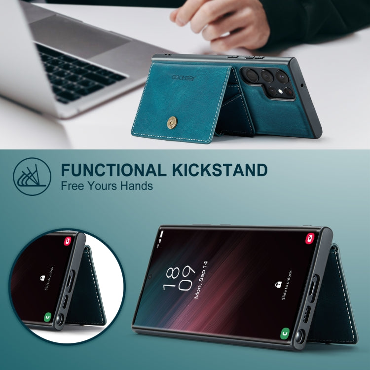 For Samsung Galaxy S23 Ultra 5G JEEHOOD Retro Magnetic Detachable Wallet Phone Case