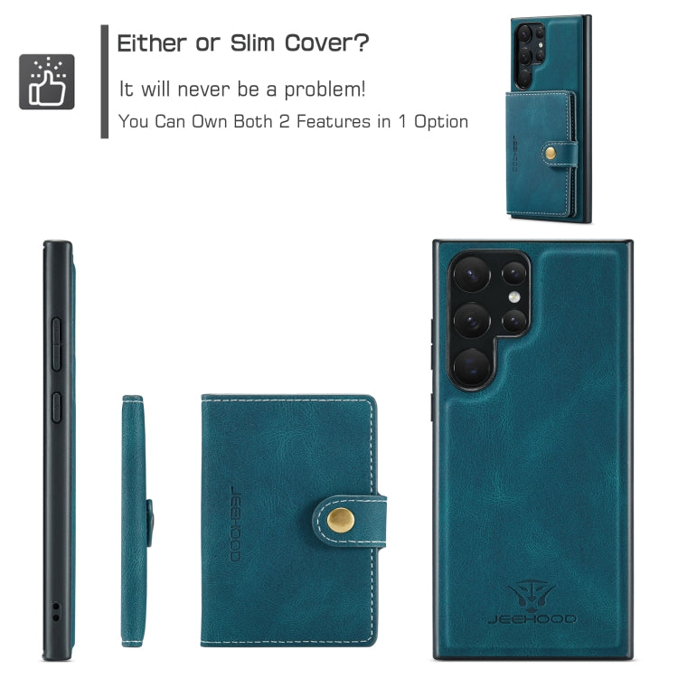 For Samsung Galaxy S23 Ultra 5G JEEHOOD Retro Magnetic Detachable Wallet Phone Case