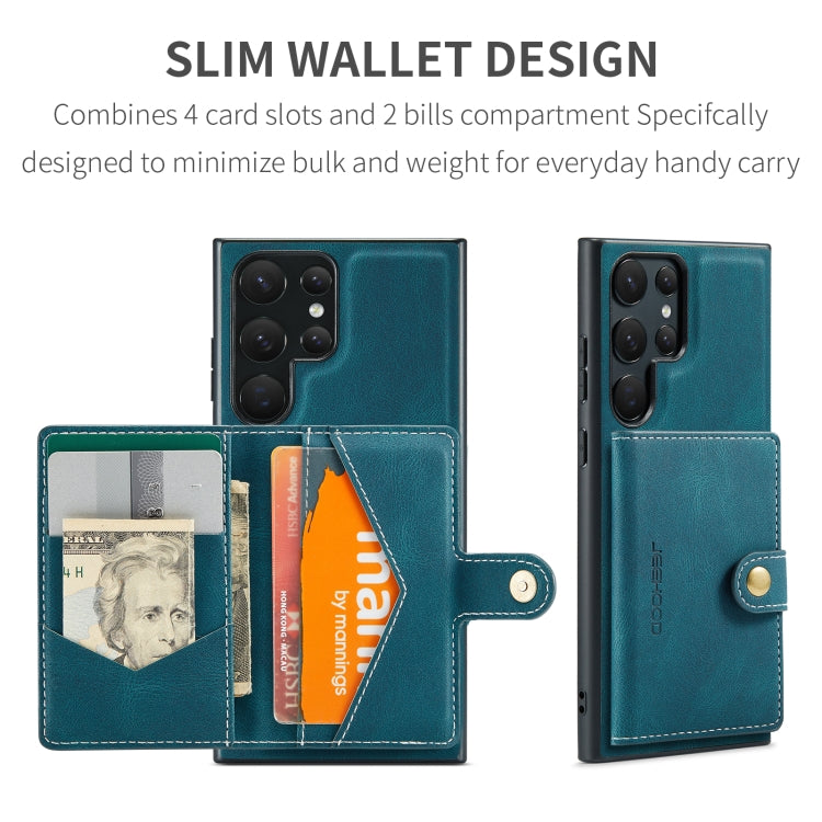 For Samsung Galaxy S23 Ultra 5G JEEHOOD Retro Magnetic Detachable Wallet Phone Case