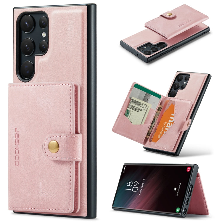 For Samsung Galaxy S23 Ultra 5G JEEHOOD Retro Magnetic Detachable Wallet Phone Case