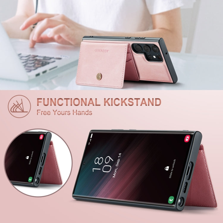 For Samsung Galaxy S23 Ultra 5G JEEHOOD Retro Magnetic Detachable Wallet Phone Case