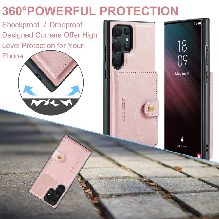 For Samsung Galaxy S23 Ultra 5G JEEHOOD Retro Magnetic Detachable Wallet Phone Case