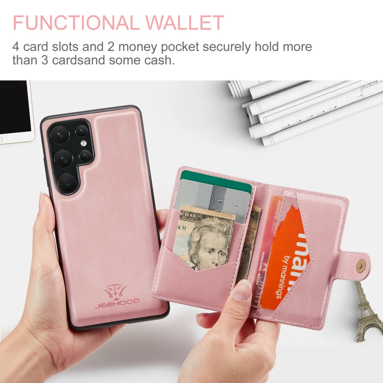 For Samsung Galaxy S23 Ultra 5G JEEHOOD Retro Magnetic Detachable Wallet Phone Case