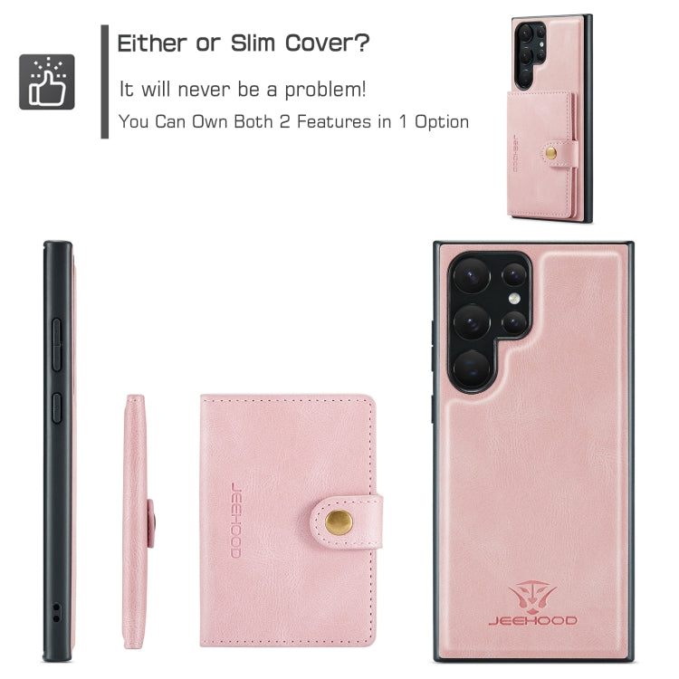 For Samsung Galaxy S23 Ultra 5G JEEHOOD Retro Magnetic Detachable Wallet Phone Case