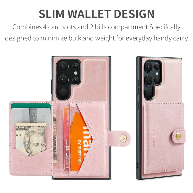 For Samsung Galaxy S23 Ultra 5G JEEHOOD Retro Magnetic Detachable Wallet Phone Case