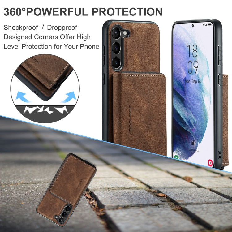 For Samsung Galaxy S23+ 5G JEEHOOD Magnetic Zipper Wallet Leather Phone Case