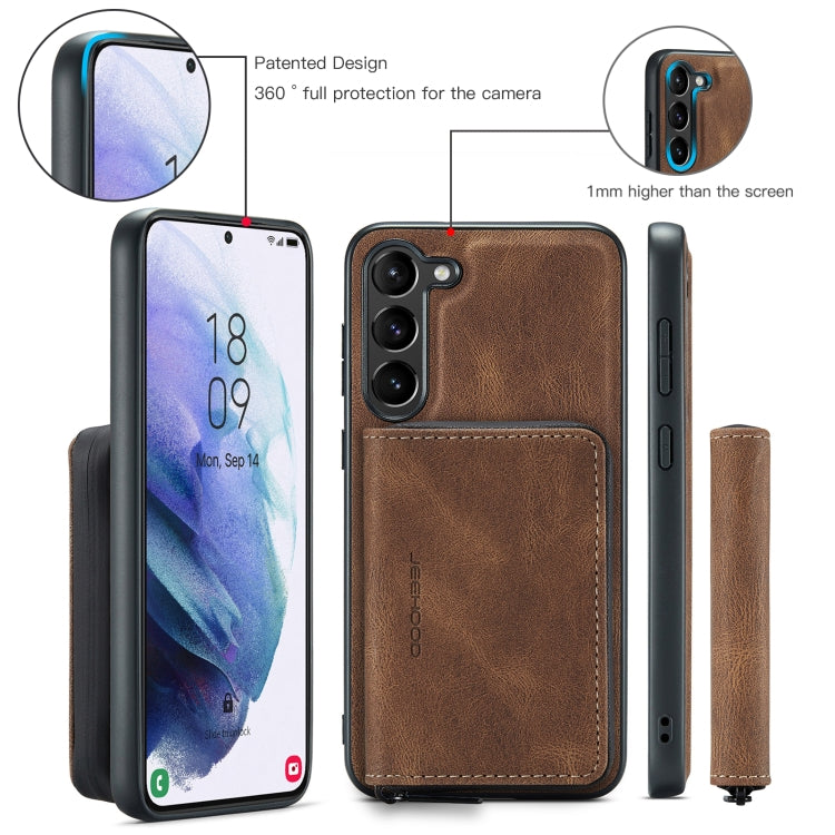 For Samsung Galaxy S23+ 5G JEEHOOD Magnetic Zipper Wallet Leather Phone Case