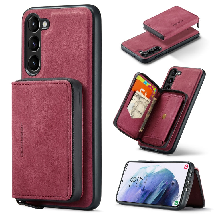 For Samsung Galaxy S23+ 5G JEEHOOD Magnetic Zipper Wallet Leather Phone Case