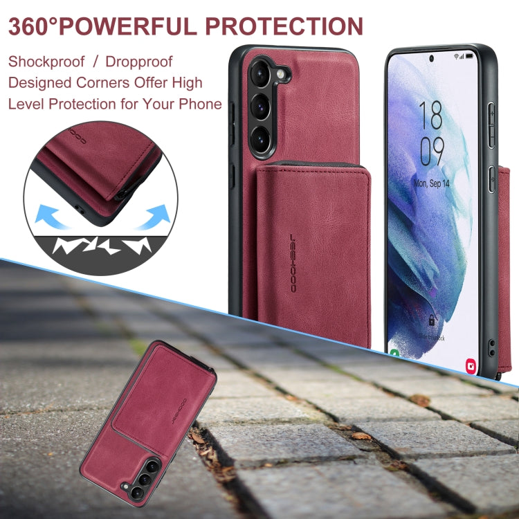 For Samsung Galaxy S23+ 5G JEEHOOD Magnetic Zipper Wallet Leather Phone Case