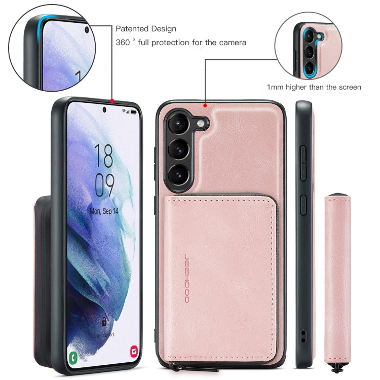 For Samsung Galaxy S23+ 5G JEEHOOD Magnetic Zipper Wallet Leather Phone Case