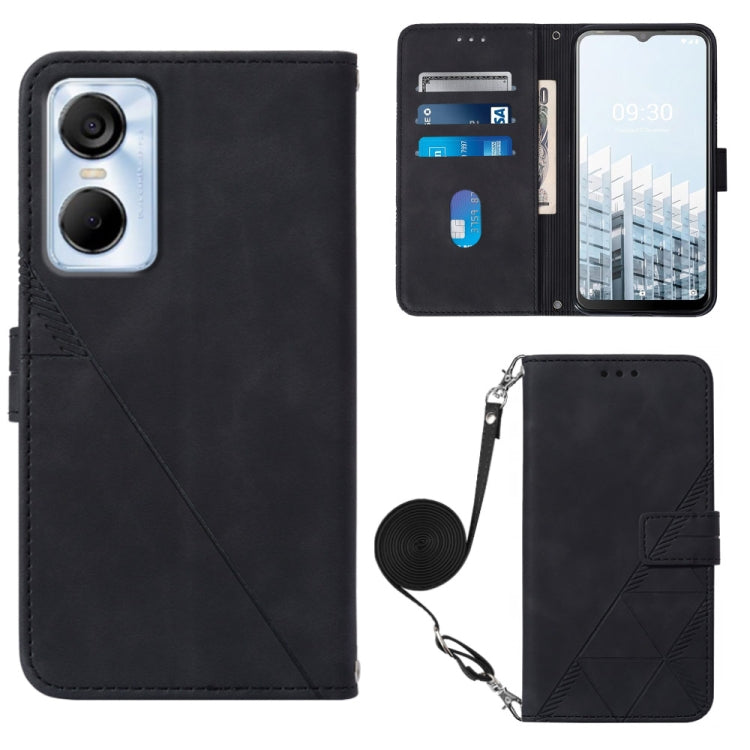 For Tecno Pop 6 Pro Crossbody 3D Embossed Flip Leather Phone Case