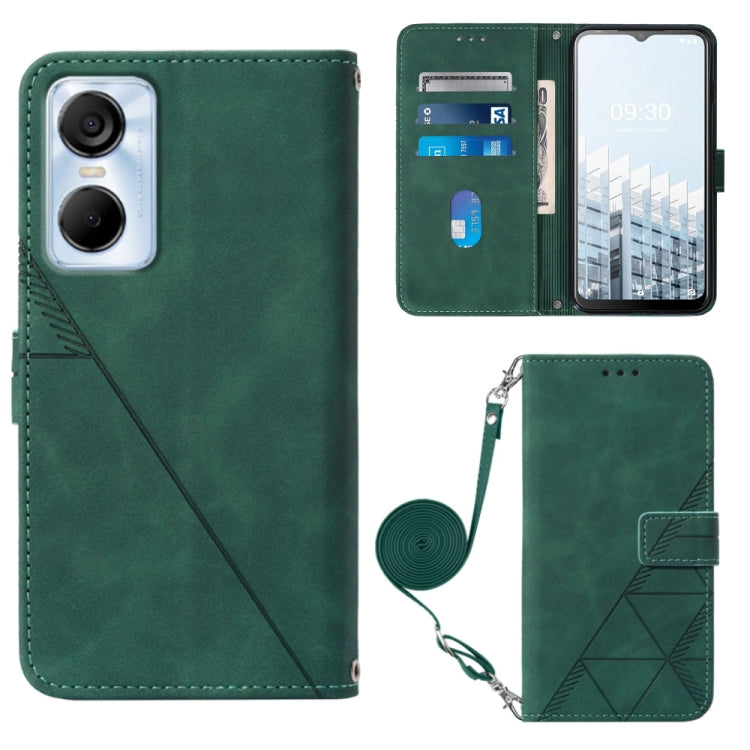 For Tecno Pop 6 Pro Crossbody 3D Embossed Flip Leather Phone Case