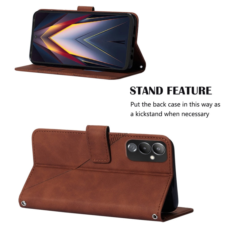 For Tecno Pova 4 Crossbody 3D Embossed Flip Leather Phone Case