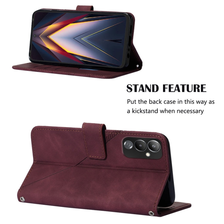 For Tecno Pova 4 Crossbody 3D Embossed Flip Leather Phone Case