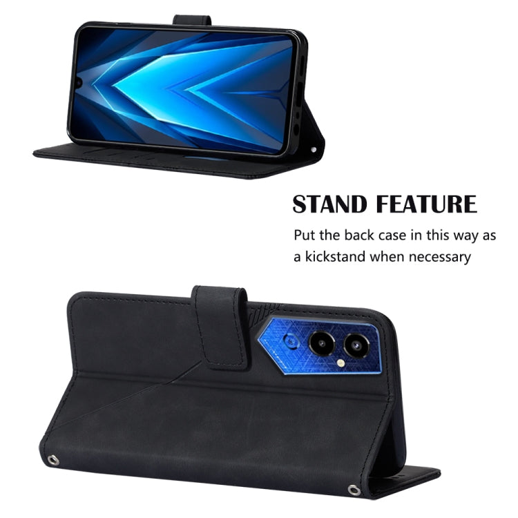 For Tecno Pova 4 Pro Crossbody 3D Embossed Flip Leather Phone Case