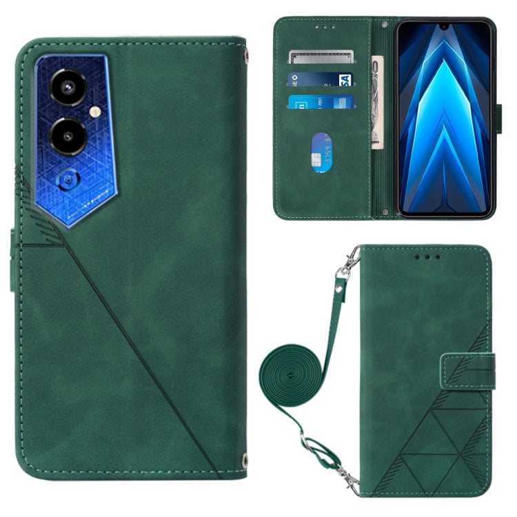 For Tecno Pova 4 Pro Crossbody 3D Embossed Flip Leather Phone Case