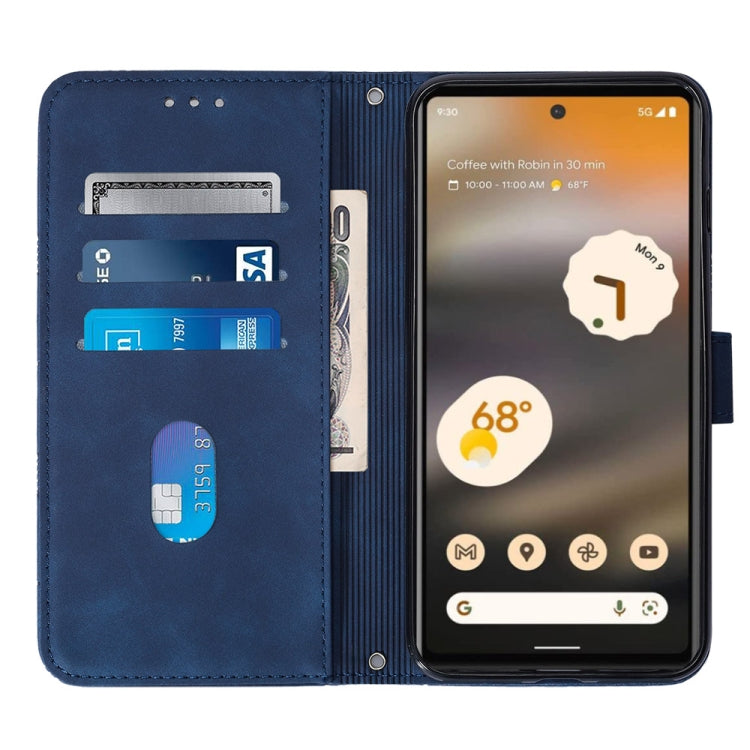 For Google Pixel 7a Crossbody 3D Embossed Flip Leather Phone Case