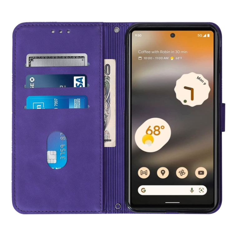 For Google Pixel 7a Crossbody 3D Embossed Flip Leather Phone Case